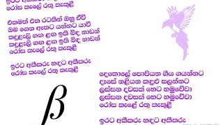 Irata Akeekaru Karaoke Version Sinhala Song Lyrics without vocals [upl. by Araminta324]