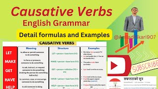 Causative verbs with important formulas and Examples Important for SEE examination [upl. by Enomas]