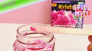 Kosmos Experimentierkasten  Pinke Kristalle Züchten  Unboxing und Demo Teil 2 [upl. by Enelloc711]