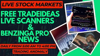 FREE LIVE TRADEIDEAS Scanner Live amp BENZINGA Pro News Min DELAY amp RealTime Trading amp Education [upl. by Enrobso312]