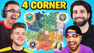 The 4 CORNER CHALLENGE in Fortnite Season 4 [upl. by Zandra]