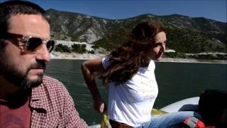 Kozjak Lake  Macedonia by boat [upl. by Anerys]