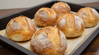 Simple and convenient bread recipe Crispy on the outside and soft on the inside [upl. by Salohcin]