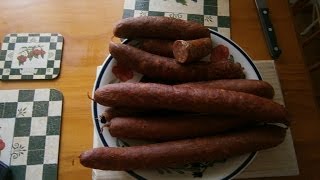 How to make perfect Hungarian Sausage quotSmokedquot Klobasa Kolbasz Debrecen ungarische Wurst [upl. by Ffoeg]