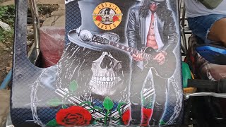 Guns n roces decals sticker installation l Slash design sticker sticker gunsnroses shorts [upl. by Shirberg]