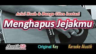 Menghapus Jejakmu  Ariel Noah amp Bunga Citra Lestari  Karaoke Akustik [upl. by Ida493]