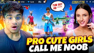 Pro Cute Girls Call Me Noob 😤 घमंडी लड़की आजा 1 vs 4 में  😂  Free Fire Max [upl. by Phineas]