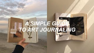 a simple guide to art journaling  art journal with me  keeping an aesthetic journal [upl. by Mond]