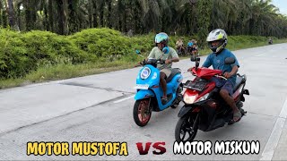 Motor Wak Miskun VS Motor Mustofa Inilah Yang Terjadi [upl. by Alaehs]