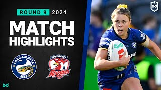 NRLW 2024  Eels v Roosters  Match Highlights [upl. by Quickel]