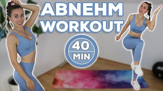 40 Min WOHNZIMMER FATBURN WORKOUT  Warm Up amp Cool Down  Fullbody Abnehm Workout [upl. by Sugna]