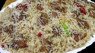 Beef Degi White PulaoHow to make Beef PulaoYakhni Beef Mandi RecipeNew Style Pulao Recipe [upl. by Ariamo]