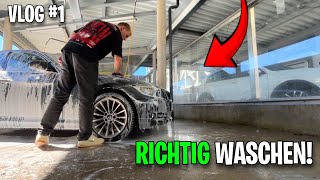 So WASCHE ICH MEINEN BMW E 90 🧼 Vlog 1 [upl. by Auqenehs]