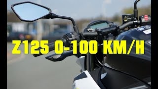 2019 Kawasaki Z125 0100 KMH  060 MPH [upl. by Kevin962]