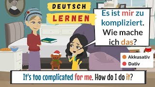 Deutsch lernen  German Dialoges for beginners  Deutsch A2  Wortschatz und wichtige Sätze [upl. by Jaan143]