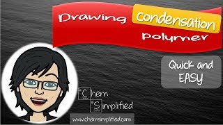 Drawing polymer  Condensation polymerization  Easy way – Dr K [upl. by Jablon]