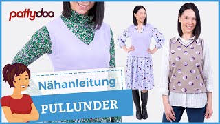 Pullunder  Slipover selber nähen  Nähanleitung für das Herbst Must Have mit VAusschnitt 🍂🤩 [upl. by Aelanej783]