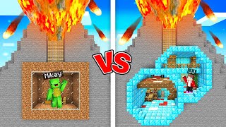 Mikey POOR vs JJ RICH House Inside Volcano Survival Battle in Minecraft Maizen [upl. by Haram927]