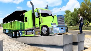 El Camión Con El Mejor Freno De MOTOR freightliner fld120  American Truck Simulator [upl. by Lenoyl47]