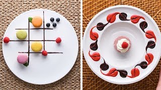 Make It Fancy With These 10 Easy Plating Hacks Elegant Desserts by So Yummy [upl. by Aicyle584]