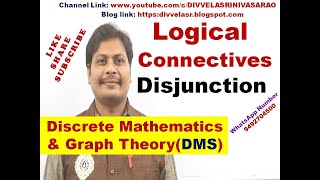 Disjunction  Logical Connectives  Discrete Mathematics and Graph Theory  DMS  MFCS  DMGT [upl. by Llehcnom]