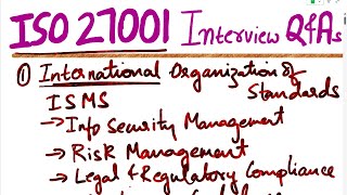 ISO 27001 Interview Questions and Answers  ISO 27001  ISO 27001 Certification  Internal Audit [upl. by Rednaxela]