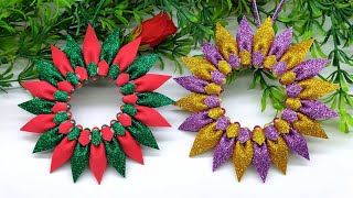 Low Budget Christmas Decor  Christmas Wreath Making at Home  Decorate With Me  Dollar Tree DIY [upl. by Metah11]