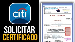 ✅Como SOLICITAR Certificado BANCARIO En Citibank🔴 Guía Rápida y Fácil [upl. by Maurizia921]