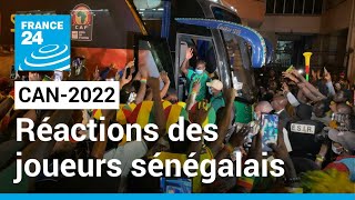 CAN2022  premières réactions des joueurs et des supporters après le sacre des Lions du Sénégal [upl. by Adnirak]