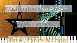 🎹Washington On Your Side Chord amp Lyrics LinManuel Miranda Synthesia Piano [upl. by Jochebed]