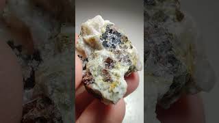 Pegmatite with Garnet and Titanite crystals Canada [upl. by Sorrows133]