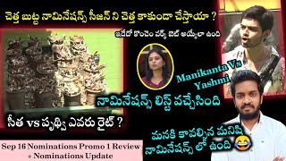 Manikanta Vs Yashmi  Nominations List Update  Day 15  Promo 1 Review  Heated Nomination Debate [upl. by Smoht]