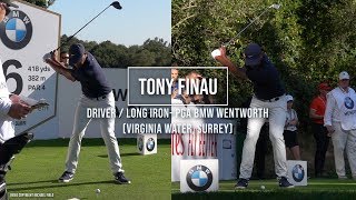 Tony Finau Golf Swing Driver amp Long Iron faceon BMW PGA Wentworth Surrey September 2019 [upl. by Giselle]