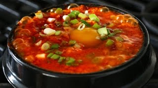 Kimchi soft tofu stew kimchi sundubujjigae 김치순두부찌개 [upl. by Meuser]