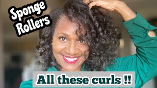 Dry Sponge Roller Set on Natural Hair [upl. by Mis402]