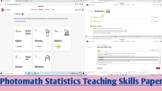 How To Pass Photomath Statistics Teaching Skills Paper  Statistics Teaching Skills Test [upl. by Zerla]