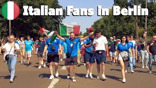 Italians fans arrive at Berlins Olympic Stadium EURO 2024 [upl. by Annoyik614]