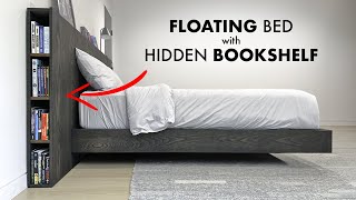 Building a Floating Bed with Bookshelf Headboard [upl. by Anemolif]