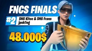 2ND PLACE in FNCS GRAND FINALS 🥈 48000 🤑 [upl. by Hsemar13]