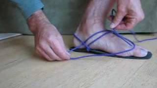 Tarahumara Running Sandals  How to tie huaraches [upl. by Pennie396]