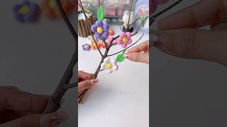 Clay flower vase making idea 😱  Clay artshorts shortsfeed shortvideo clay art [upl. by Elleirb]