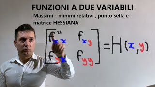 Massimi e minimi per funzioni a due variabili Punti sella e matrice hessiana [upl. by Beeck]