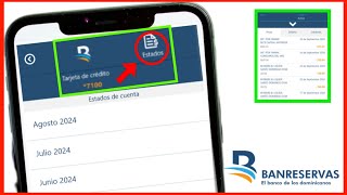 Cómo ver el ESTADO DE CUENTA de la tarjeta de crédito en la APP BANRESERVAS [upl. by Yerffoej]