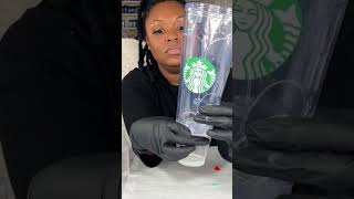 Quick DIY Starbucks Glitter Tumbler  Beginner Friendly Tumbler Tutorial short [upl. by Dustie35]