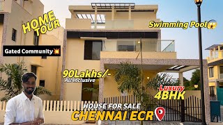 Luxury Villas for sale in Chennai😍With inside Swimming Pool💥Gated Community😱Direct Contact [upl. by Roselane]