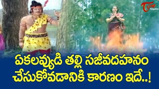 ఏకలవ్యుడి తల్లి సజీవదహనం చేసుకోవడానికి కారణం ఇదే  Krishna Ekalavya Ultimate Scene  TeluguOne [upl. by Franza]