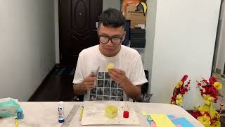 How to make a colored cat with construction paper Part 2 [upl. by Noffets]