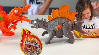 NEW Smashers Mega Dino Light Up with Richard and Jason [upl. by Ahsiekahs]