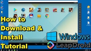 LeapDroid 2018 Android Emulator for Windows  How to Download and Install Tutorial [upl. by Yolanda]