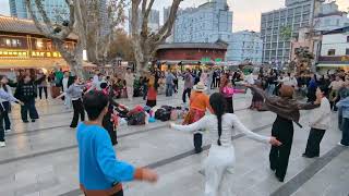 Tibetan Square Dancing in Kunming Old Street 02112024 [upl. by Goode]